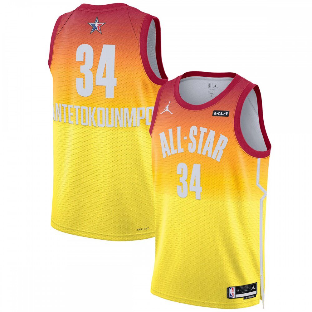 Giannis Antetokounmpo Jordan Brand 2023 NBA All-Star Game Swingman Jersey - Orange-Pro Kit Vault | Brand New 26/27 Sports Jerseys